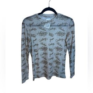 NWT Boutique Western Lasso Rodeo Mesh Long Sleeve Top